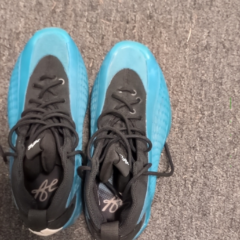 Anthony Edwards Adidas Kids Black and Blue Basketball Sneakers